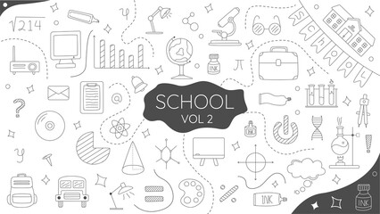 hand drawn dodle school vol 2