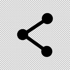 vector illustration icon share in black isolated