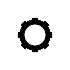 vector illustration icon wheel in black isolated