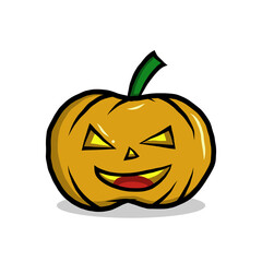 halloween pumpkins vector illustration. scary symbol for halloween tradition. vector hand drawn style