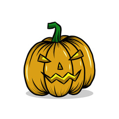 halloween pumpkins vector illustration. scary symbol for halloween tradition. vector hand drawn style