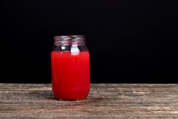 red sweet juice from watermelon