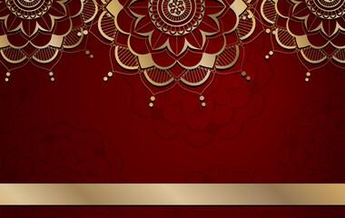 Background template with mandala pattern design