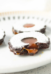 Vegan Chocolate Caramel Sandwich Cookies