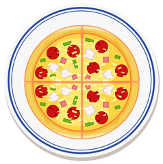 Aerial view of food on plate