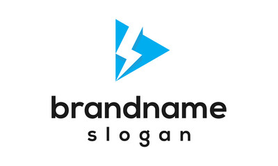 Fototapeta premium Flash play logo design vector