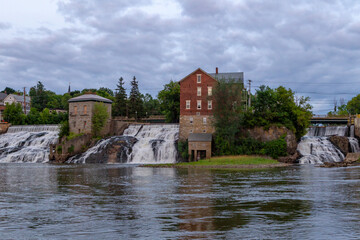 Fototapeta na wymiar Waterfalls Vergennes, Vermont