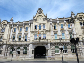 Obraz premium The Santander City Hall and Council Casa (Consistorial de Santander) in Santander, SPAIN
