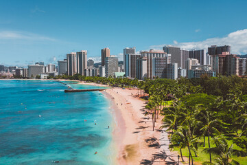 Naklejka premium Waikiki Beach, Hawaii