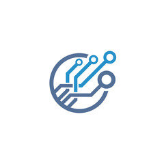 Technology logo illustration