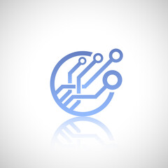 Technology logo illustration