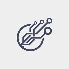 Technology logo illustration