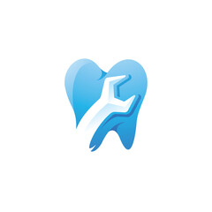 Teeth Tooth Dental and Wrench Spanner Fix Logo Icon