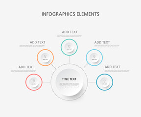 Obraz premium Presentation business infographics template. Vector illustration. 