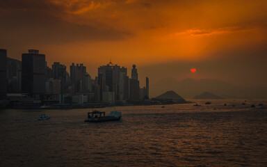 West Hong Kong Island At Sunset