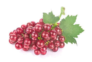 red grape isolated on white background.