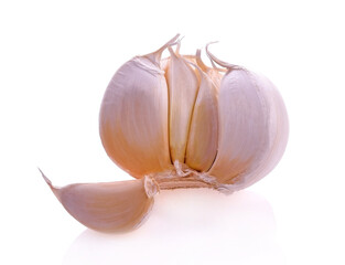 garlic isolated on white background.