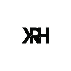 krh letter original monogram logo design