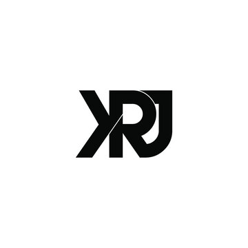 krj letter original monogram logo design