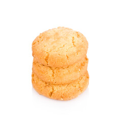 Danish butter cookies, butter cookies isolated on white background