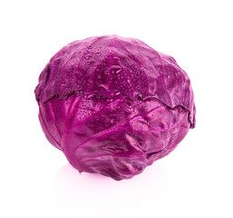 Obraz premium Purple cabbage isolated on white background