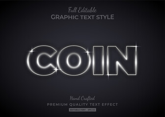 Glowing Silver Text Style Effect Premium