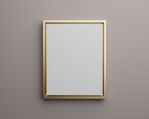 Blank Canvas Art Shadowbox Frame 11:14 Mockup Contemporary Modern Minimalist Empty Wall Copy Space...