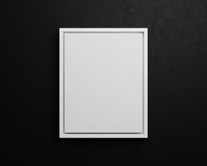 Blank Canvas Art Shadowbox Frame 11:14 Mockup Contemporary Modern Minimalist Empty Wall Copy Space...