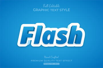 Flash Blue Text Style Effect Premium