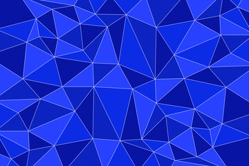 lowpoly mosaic blue color background template design vector