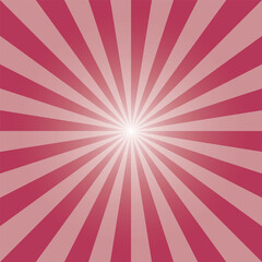 Red sunburst backdrop. Rectangular deep red background. Sun rays pattern. Hibiscus red sunbeam background design for various purposes.
