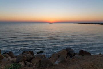 Sunrise over the sea landscape
