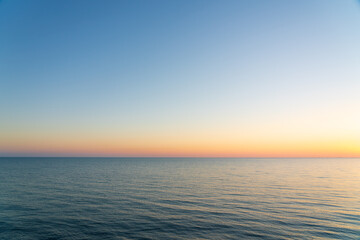 Sea surface view before sunrise