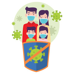 A family is trying to maintain health so as not to contract the Covid-19 virus which is spreading