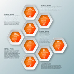 Abstract 3D Paper Infographics. Business template .Vector illustration