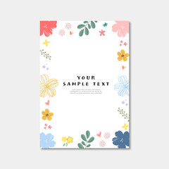 Beautiful spring flower brochure template.
