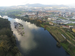 Obraz premium Barcelos,beautiful city of Portugal. Europe. Aerial Drone Photo