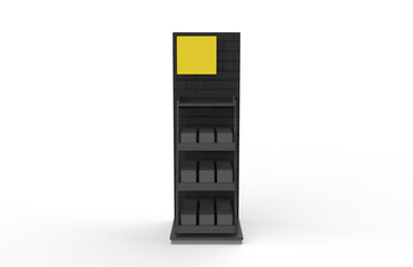 Display stand, retail display stand for product , display stands isolated on white background. 3d illustration