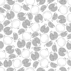 color book Wallpaper seamless pattern fruit pomegranate