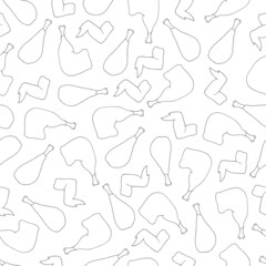 color book Wallpaper seamless pattern food chicken legs