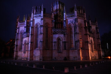 Fototapeta premium Monastery of Batalha at night. Portugal. UNESCO World Heriatge Site