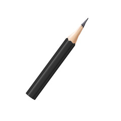 Vector illustration of a short office pencil isolated on a white background.