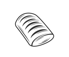 Bun isolated on white background