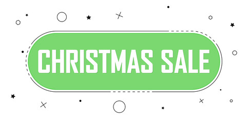 Fototapeta na wymiar Christmas Sale, offer banner design template, discount tag, vector illustration