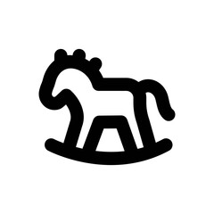 Horse Line Icon - Vector Illustration
