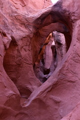 The multi arched entrance to Peekaboo Slot Canyon in Grand Staircase Escalante National Monument, Utah.