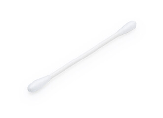 Cotton swabs on a white background