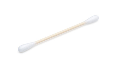 Bamboo swabs on a white background