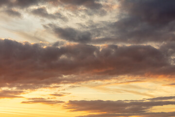 Clouds in the sky at sunset