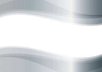 銀色のウェーブ　抽象的なフレーム